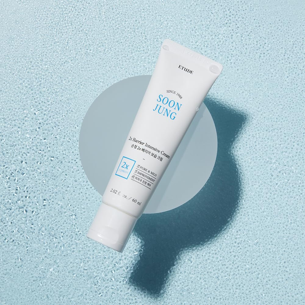 Soonjung 2X Barrier Intensive Cream 60Ml (21AD) | Hypoallergenic Shea Butter Hydrating Facial Cream for Sensitive Skin, Water-Oil Balance & Panthenol for Damaged Skin | Korean Skin Care