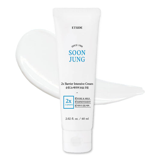 Soonjung 2X Barrier Intensive Cream 60Ml (21AD) | Hypoallergenic Shea Butter Hydrating Facial Cream for Sensitive Skin, Water-Oil Balance & Panthenol for Damaged Skin | Korean Skin Care